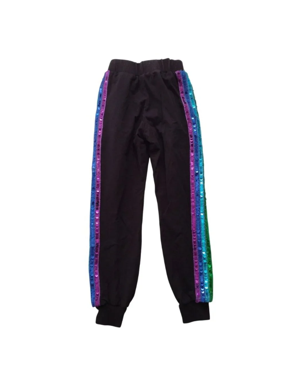 Lola and the Boys Sequin Rainbow Tracksuit 10 Black Altheisure Hoodie Pants